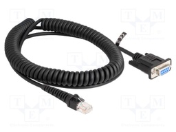 Cable; D-Sub 9pin socket,RJ50 plug; PVC; black; coiled