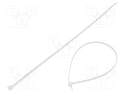 Cable tie; L: 290mm; W: 3.7mm; polyamide; 178N; natural; Ømax: 76mm