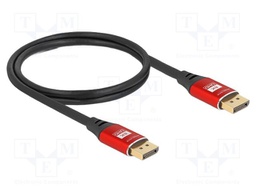 Cable; DisplayPort plug,both sides; DisplayPort 1.4; 1m; black