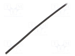 Insulating tube; black; -20÷155°C; Øint: 1mm; L: 200m
