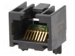 Socket; RJ45; PIN: 8; Cat: 6a; Layout: 8p8c; THT; on PCBs; angled