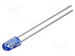 LED; blue; oval; 3.9x3.1mm; 3000mcd; Front: convex; 2.9VDC; 20mA