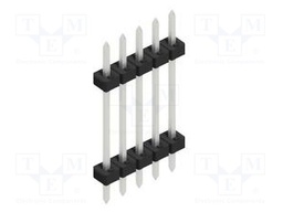 Connector: pin strips; pin header; male; PIN: 5; 2mm; THT; 1x5; 100V