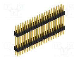 Connector: pin strips; pin header; male; PIN: 40; 1.27mm; THT; 2x20