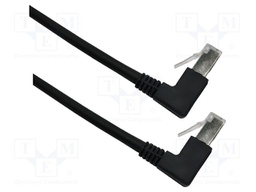Patch cord; F/UTP; Cat: 6; RJ45 up angled plug,both sides; Cu; 10m