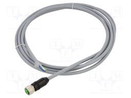 Cable: for sensors/automation; M12; straight; 3m; plug; 7000; PUR