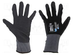Protective gloves; Size: 10,XL; black; nitryl,nylon; Oil