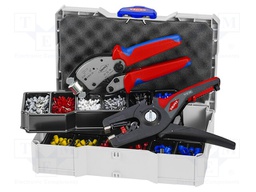 Kit: for crimping push-on connectors, terminal crimping; case