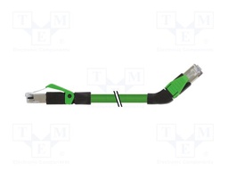 Patch cord; RJ45 plug,RJ45 left angled plug; 5; stranded; Cu; PUR