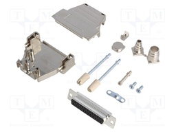 D-Sub; PIN: 25; plug; female; soldering; for cable; black