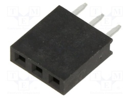 Socket; pin strips; female; 2.54mm; PIN: 6; THT; on PCBs; Layout: 2x3