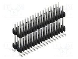 Connector: pin strips; pin header; male; PIN: 36; 1.27mm; SMT; 2x18