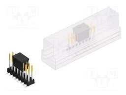 Connector: pin strips; pin header; male; PIN: 16; 2.54mm; SMT; 2x8