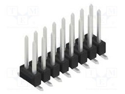 Connector: pin strips; pin header; male; PIN: 16; 2.54mm; SMT; 2x8