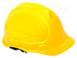 Protective helmet; yellow; HDPE; -20÷50°C; Size: 53-59