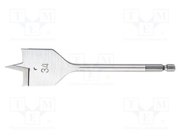 Drill bit; for wood; Ø: 34mm; L: 152mm; Blade tip shape: shovel