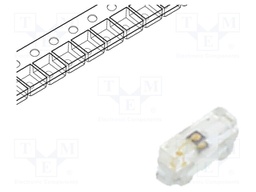 LED; SMD; 0402; orange; 28.5mcd; 1x0.55x0.3mm; 140°; 1.6÷2.4V; 20mA