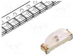 LED; SMD; 0802; yellow green; 25÷50mcd; 2.1x0.6x1mm; 120°; 1.8÷2.4V