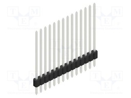 Connector: pin strips; pin header; male; PIN: 14; 1.27mm; THT; 1x14