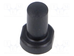 Button; none; round; black; Ø6.5mm; Button marking: blank; H: 22.5mm