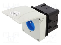 Connector: AC supply 3-phase; socket; female; 16A; 230VAC; IP44