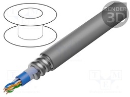 Wire; U/UTP; industrial Ethernet,outdoor; 6; solid; Cu; 4x2x23AWG