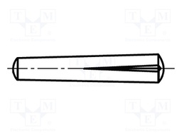Cone stud; steel; BN: 883; Ø: 2mm; L: 16mm; DIN: 1472; ISO: 8745