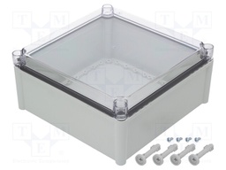Enclosure: multipurpose; X: 278mm; Y: 278mm; Z: 130mm; SOLID; grey