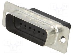 D-Sub; PIN: 15; plug; male; for cable; soldering; Type: w/o contacts