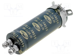 Capacitor: electrolytic; 470uF; 450VDC; Ø35x100mm; ±20%; 2000h