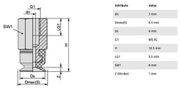 Component: suction cup; Man.series: PFYN; Mounting: M5-IG; 1.4g