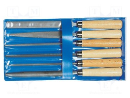 File; square,round,half circle,flat,triangle; Handle mat: wood