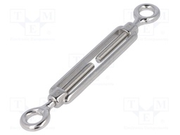 Turnbuckle; acid resistant steel A4; for rope; eye/ eye; 10mm