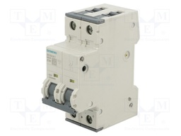 Circuit breaker; 230/400VAC; Inom: 16A; Poles: 2; Charact: C; 10kA