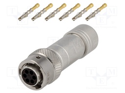 Connector: circular; Series: RT360; plug; female; crimped; PIN: 6
