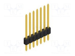 Connector: pin strips; pin header; male; PIN: 7; 1.27mm; THT; 1x7
