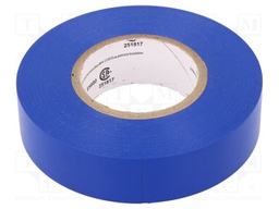 Tape: electrical insulating; W: 19mm; L: 20m; D: 0.18mm; blue; rubber