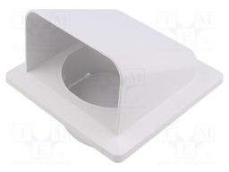 Guard; ABS; Ø100mm; snap fastener; white; Body dim: 140x140x116mm