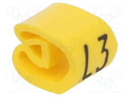 Markers; Marking: L3; 4÷10mm; PVC; yellow; -30÷60°C; leaded; PA-2