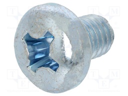 Screw; M8x10; Head: cheese head; Phillips; PH4; steel; zinc