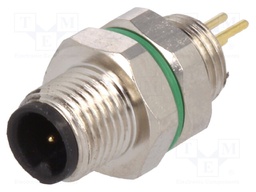 Connector: M5; socket; male; THT; PIN: 3; IP67; 60V; 1A
