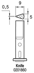 Tip; knife; 0.5x9mm; for  JBC-SG1070 soldering iron