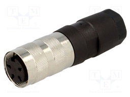 Connector: M16; female; for cable; IP40; plug; soldering; 300V; 5A