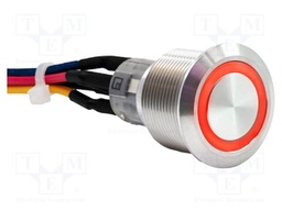 Switch: vandal resistant; SPDT; 3A/250VAC; IP67; ON-ON; red/green
