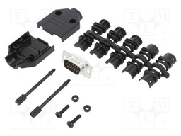 D-Sub HD; PIN: 15; male; unshielded; straight; soldering; for cable