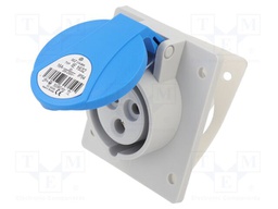 Connector: AC supply 3-phase; socket; female; 16A; 230VAC; IP54