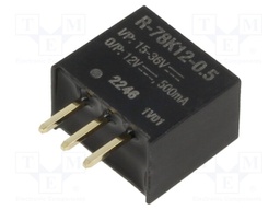 Converter: DC/DC; Uin: 15÷36V; Uout: 12VDC; Iout: 500mA; SIP3; 1.7g
