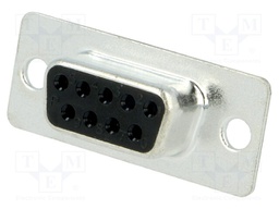 D-Sub; PIN: 9; socket; female; stamped and formed contacts; THT