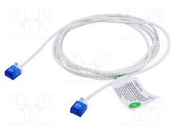 Patch cord; RJ45 plug,both sides; U/UTP; 6a; Cu; white; 2m