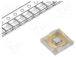LED; 3.45x3.45x2.13mm; ultraviolet; 130°; 350mA; λd: 400-410nm